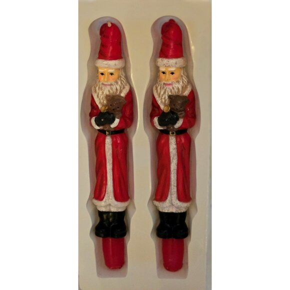Santa Candles Robert Alan Candle Company - Vintage Santa Claus 10” Sculptured Ta - Picture 1 of 4